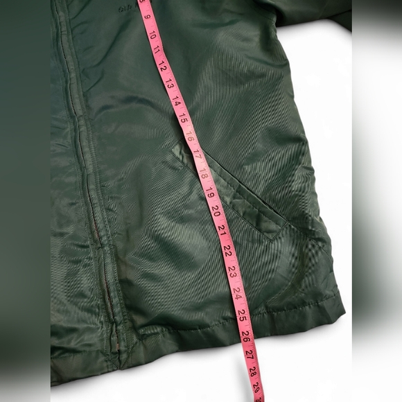 Vintage 1990s Old Navy Rain Jacket Men's M Green - Picture 6 of 13